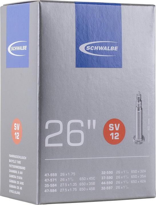 Actual product image Schwalbe Hose SV12 (Presta (SV), 26", 47 mm)