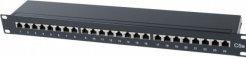 Produktbild Tecline Patchfeld, Cat 5e, 24 Port, STP, 1 HE, 48,30cm (19"), schwarz Cat 5e Patchfeld mit 24 Ports