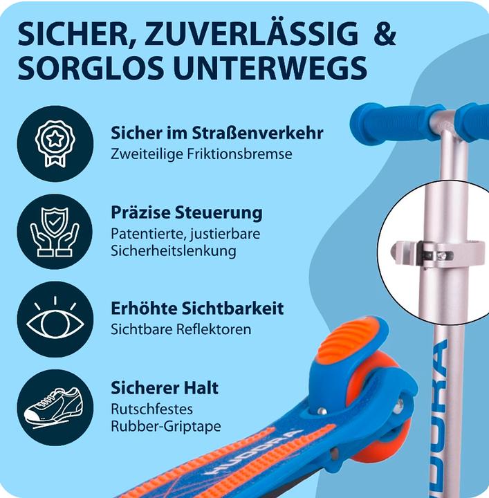 Productafbeelding Hudora Scooter blauw FlitzKids