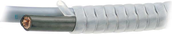 Actual product image RND Electronics Spiral wrapping, 1.5... 10mm, Polyethylene, 10m, White (Cable spiral hose, 1000 cm)