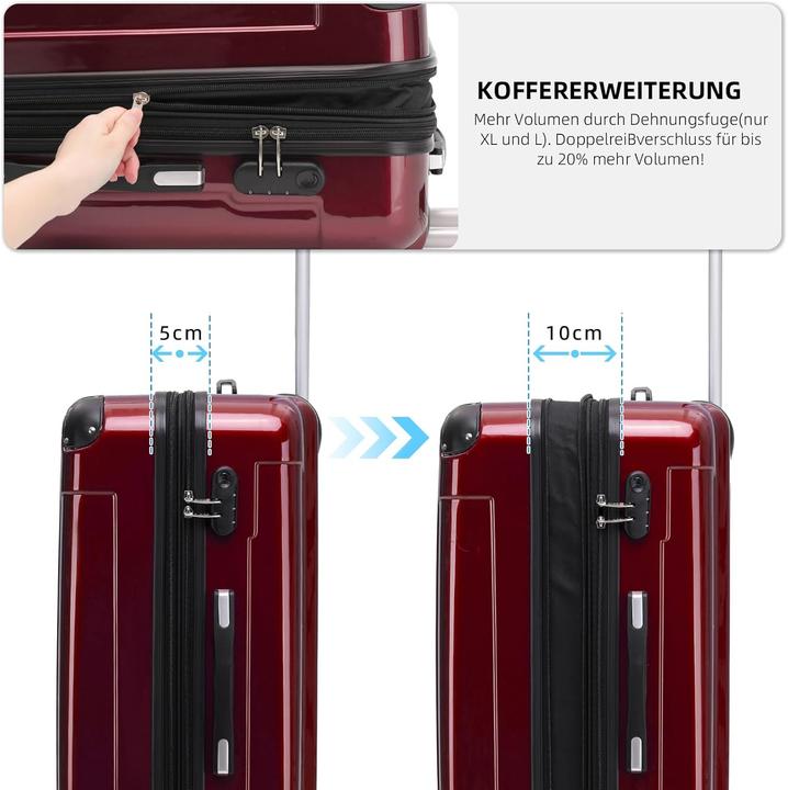 Immagine prodotto Beibye Hartschalen-Handgepäckkoffer (40 l)