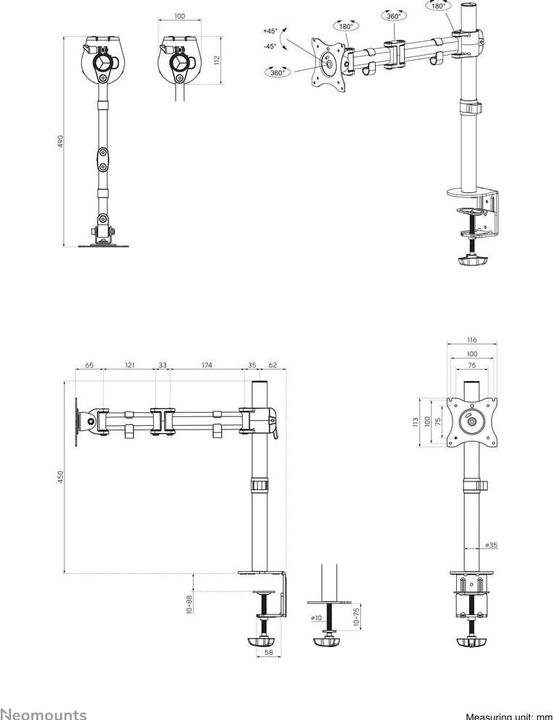Produktbild Neomounts FlachbildschirmTischhalterung (Tisch, 30")