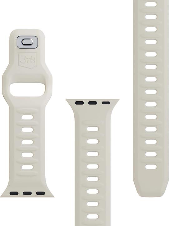 Produktbild 3MK Silicone Watch Strap beżowy/beige dla Apple Watch 38/40/41mm (Silikon, Edelstahl)