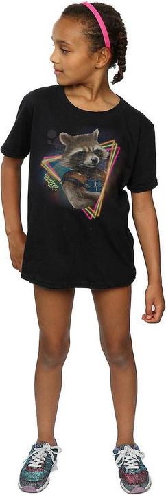 Actual product image Guardians of the Galaxy Girls Rocket Raccoon Neon Cotton T-Shirt (152, 158)