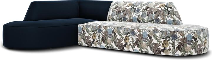 Dark Blue, Garden Light Blue Pattern