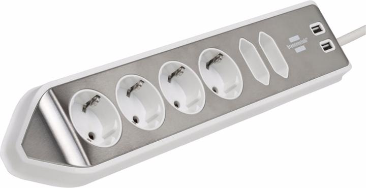 Image du produit Brennenstuhl Barre de socle d'angle estilo à 6 positions (6 x, CEE 7/16, 2 m)