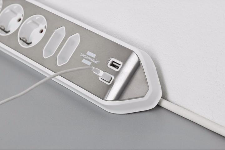 Image du produit Brennenstuhl Barre de socle d'angle estilo à 6 positions (6 x, CEE 7/16, 2 m)