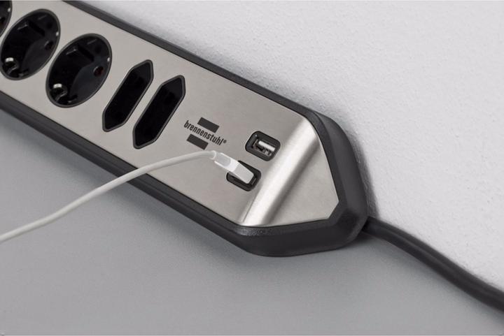 Image du produit Brennenstuhl Plinthe d'angle (6 x, CEE 7/3, 2 m)