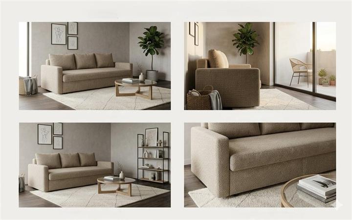 Produktbild Domoletti Sofa, brown col., 229 x 100 cm x 79 cm