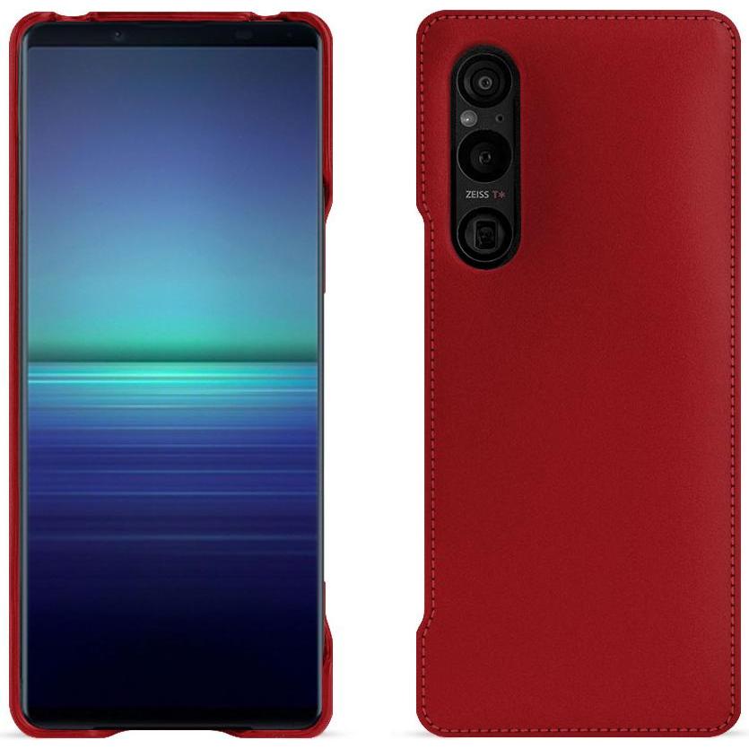 Noreve Lederschutzhülle (Sony Xperia 1 V), Smartphone Hülle, Rot