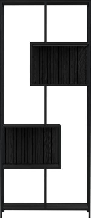 Produktbild AC Design Regal Seaford offen Schwarz, 77 x 35 x (77 x 35 x 185 cm)