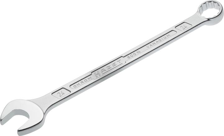 Immagine prodotto HAZET Chiave combinata a forchetta/ad anello 600N-24 ∙ Profilo trazione doppio esagono esterno ∙ 24… (24 mm)