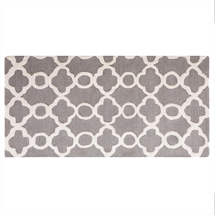 Beliani Dunkelhaarige Wolle 80 x 150 cm grau ZILĖ (150 x 80 cm)