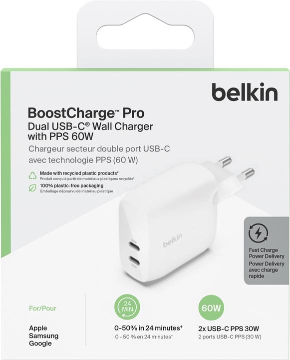 Image du produit Belkin BoostCharge Pro (60 W, 2 ports)
