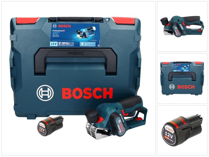 Image du produit Bosch Professional Bosch GHO 12V-20 Rabots sans fil Professional + 1x Batterie GBA 12 V 3,0 Ah + Coffret L-Boxx - sans
