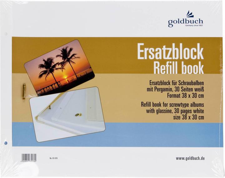 Productafbeelding Goldbuch Vervangingsblok 38x30 30 pagina's + schroeven (380 x 300 mm)