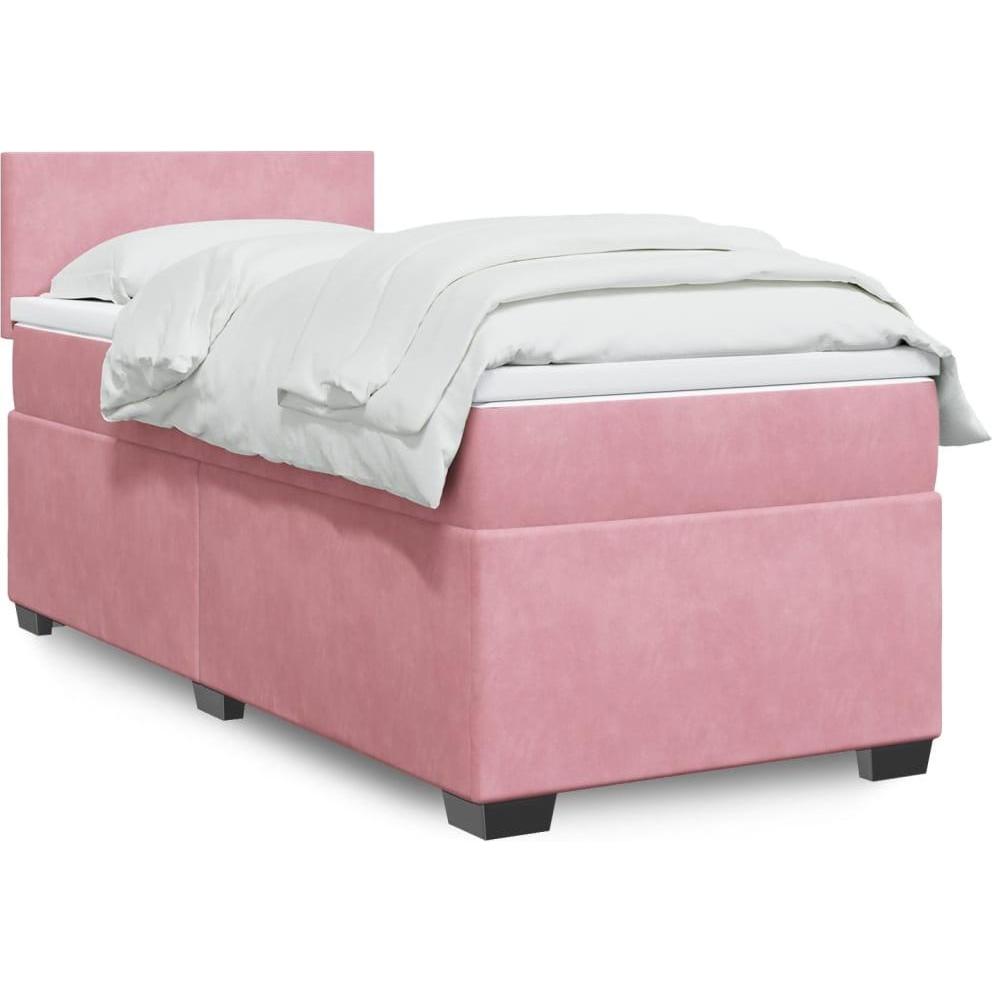 VidaXL, Bett, Bo x springbett mit Matratze 90 x 200 cm Samt (90 x 200 cm)