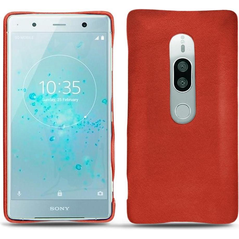 Noreve Lederschutzhülle (Sony Xperia XZ2 Premium), Smartphone Hülle, Orange