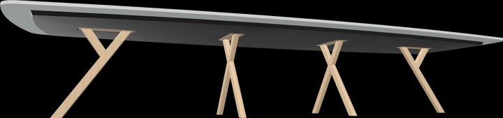 Image du produit Dietiker Table de réunion Felber T14 Boatform (4300 x 1450 x 720 mm)