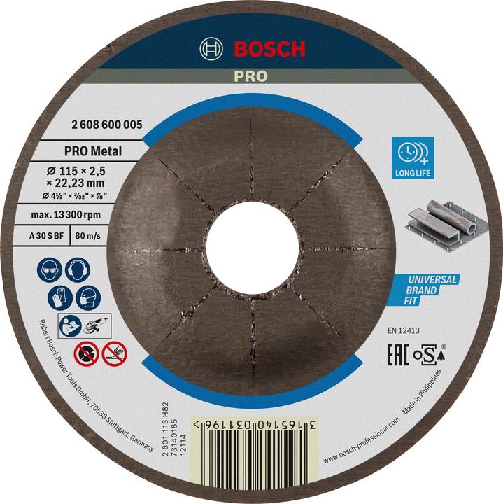 Actual product image Bosch Professional Zubehör PRO Metal cutting disc, 115 x 2.5 x 22.23 mm