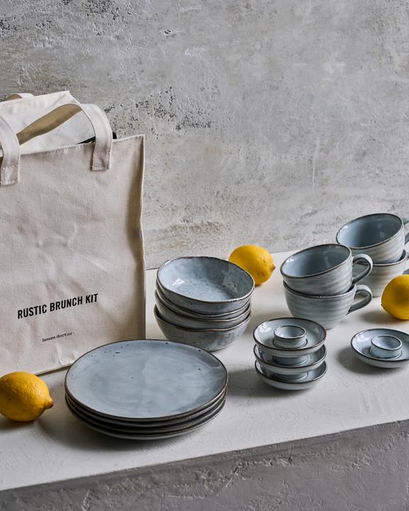 Actual product image House Doctor Brunch kit, HDRustic, GreyBlue (16 pcs.)