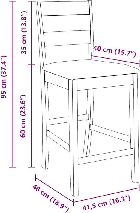 Produktbild vidaXL Barhocker