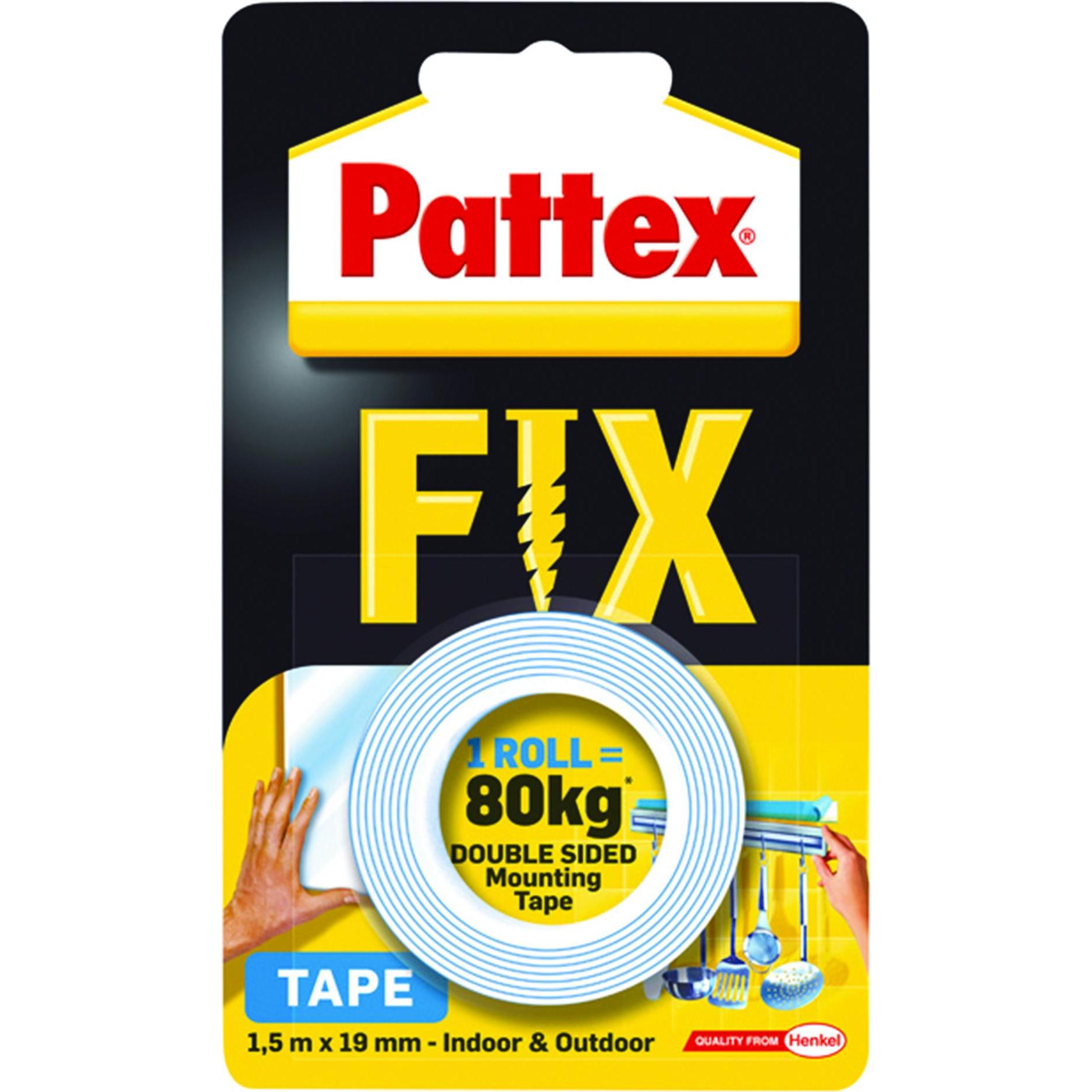 Thumbnail - Henkel, Klebeband, Pattex Reparaturband FIX 80 kg doppelseitig, 1,5m x 19mm (1684211) (19 mm)