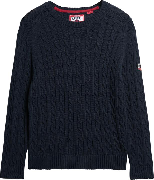 Superdry Lässiger Strickpullover mit Zopfmuster
