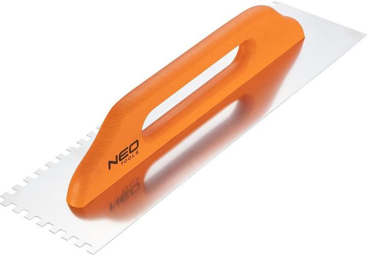 Neo Tools spatula with teeth 480x128mm teeth 8x8x8mm wooden handle (50-182)
