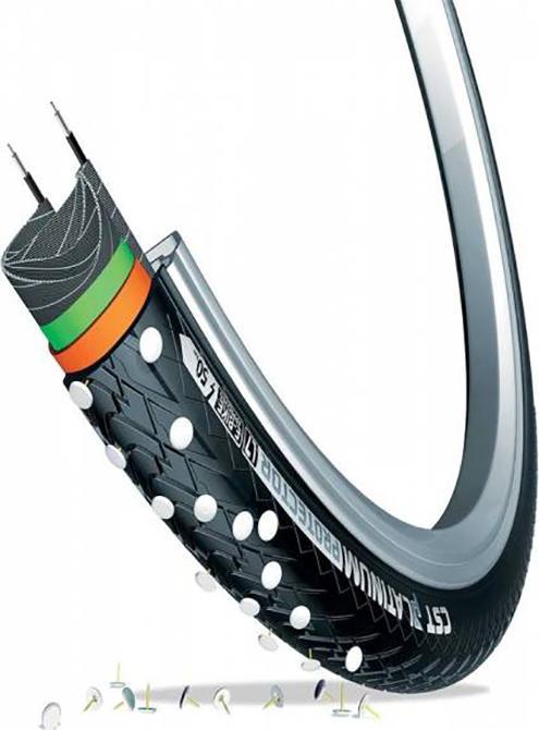 Actual product image CST rigid tire with reflective platinum protector 26x1.75 47-559 (26 x 1.75, 47-559)