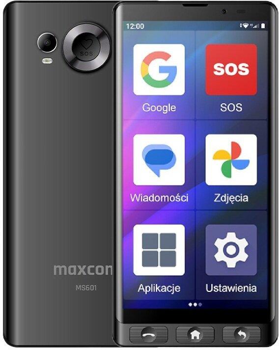 Maxcom Smartphone pour seniors MS601 4G (32 Go, étui transparent, 4G)