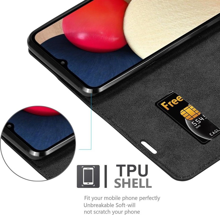 Actual product image Cadorabo Book Invisible Magnet Cover (Samsung Galaxy A02s)