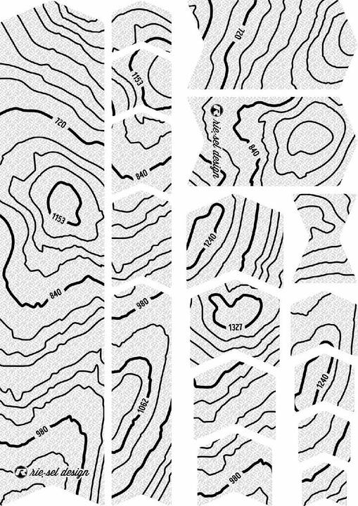 Immagine prodotto riesel design Rahmenschutz Frame Guard Höhenlinien