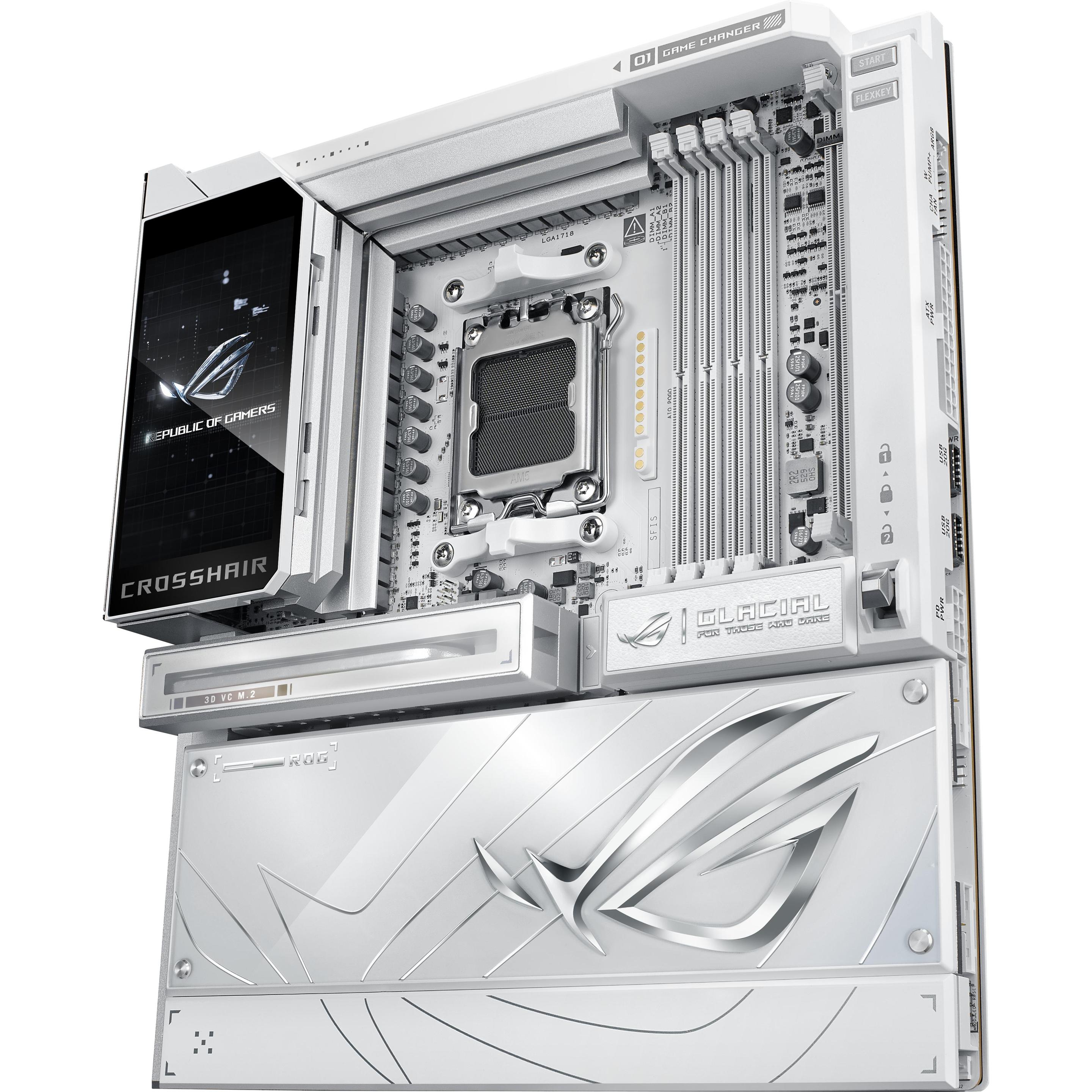 ASUS MB Rog Crosshair X870e Glacial (AM5, AMD X870E), Mainboard