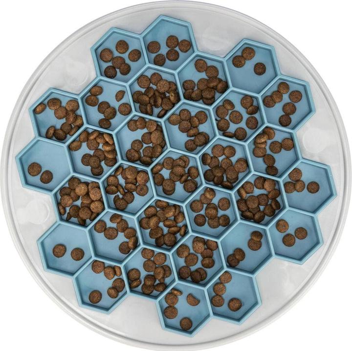 Image du produit Trixie Tapis d'alimentation Slow Feeding Hive, Ø 30 cm, bleu