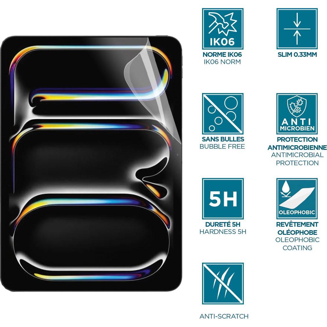 Mobilis Screen Protector Anti-Shock iPad Pro 11" 2024 (Apple iPad Pro 11 2024), Pellicola tablet