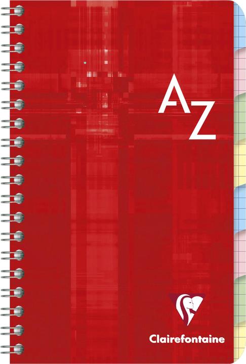 Image du produit Clairefontaine Spiralheft mit Register (11 x 17 cm, Quadrillé, Couverture rigide)