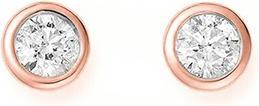 Image du produit JVD Fine bronze stud earrings with zircons SVLE1517XH2RO - Diamètre : 0.5 cm