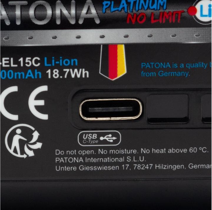 Produktbild Patona Platinum Akku Nikon ENEL15C USB-C (Akku)