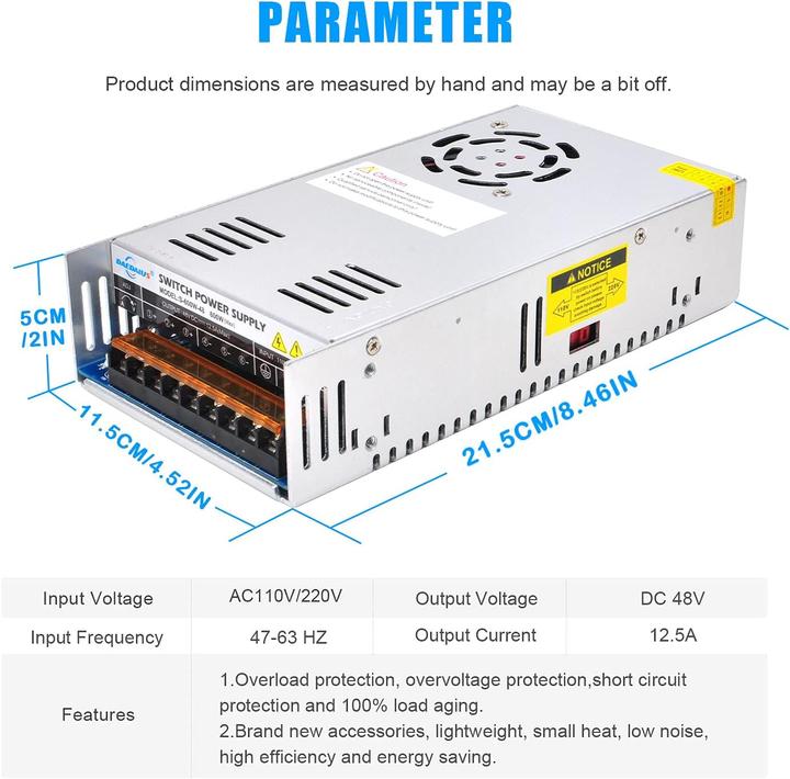 Label énergétique CNC Spindelmotor Kit 600W ER16