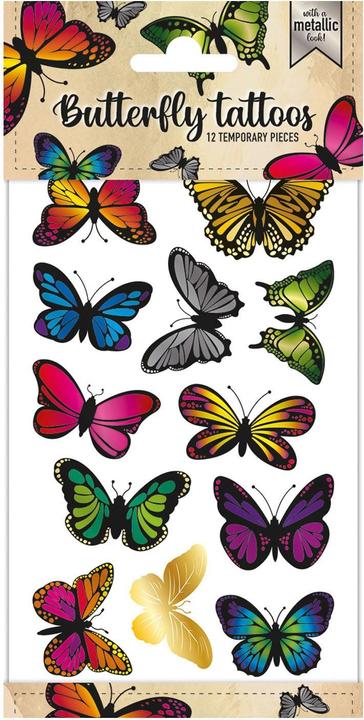 Totum Tatouages métalliques - Papillons