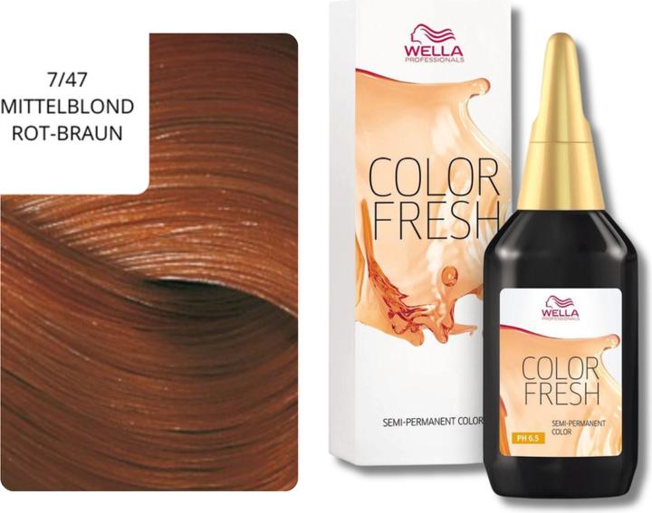 Produktbild Wella Color Fresh (7/47 Mittelblond Rot-Braun)