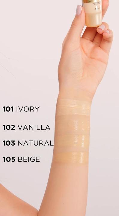 Actual product image Eveline Satin Matt Foundation Matting Face Primer 104 Beige 30ml (Beige)