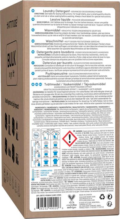 Produktbild Attitude Wildblumen Bulk (80 Waschgänge, Flüssigwaschmittel)