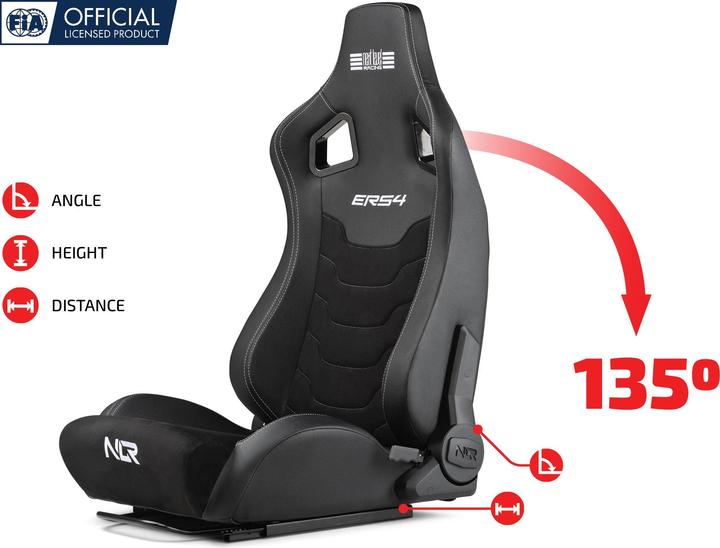 Next Level Racing ERS4 Elite Reclining Seat - Leather & Suede Edition
