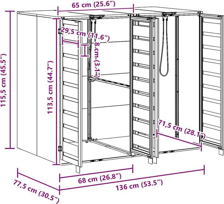 Image du produit vidaXL Rollbehälterlagerung