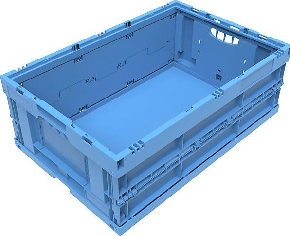 Produktbild Walther Faltbox aus Polypropylen, Inhalt 44 l, ohne Deckel, blau, stapelbar (40 cm, 41.40 l, 1x)