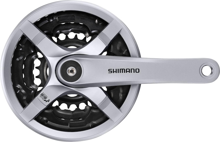 Produktbild Shimano FC-TY501 Kurbelgarnitur 6/7/8-fach 42-34-24 Z. mit Kettenschutzring (170 mm)