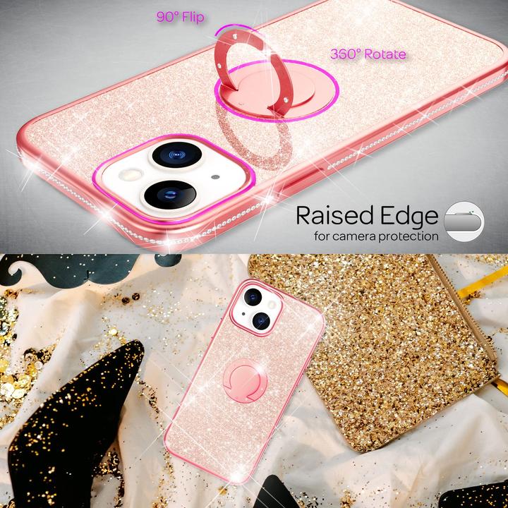Actual product image Nalia Ring glitter silicone sleeve (Apple iPhone 13 mini)