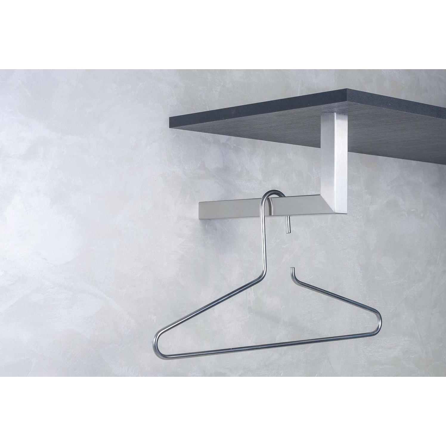 Simausrom, Garderobe + Kleiderhaken, Garderobenbügel Luna Breite 300 mm, Höhe 150 mm, Edelstahl gebürstet